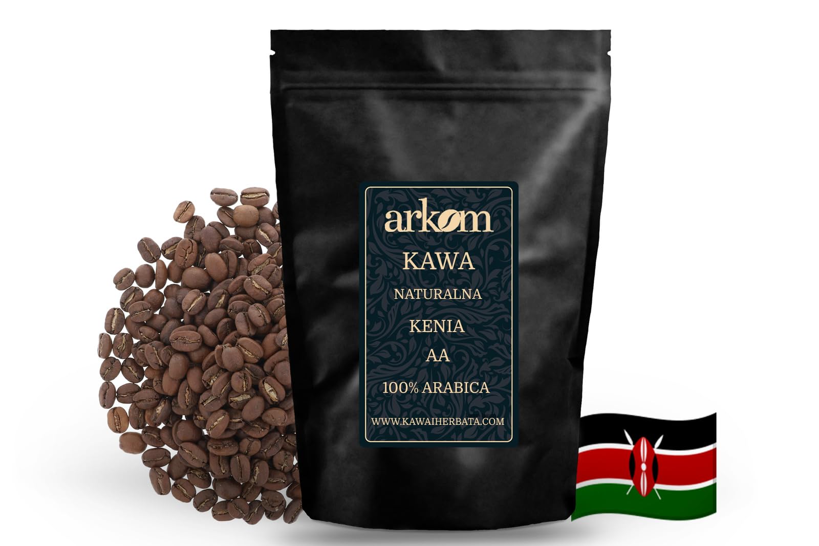 Arkom Kenia AA Kawa ziarnista Arabica, 1kg