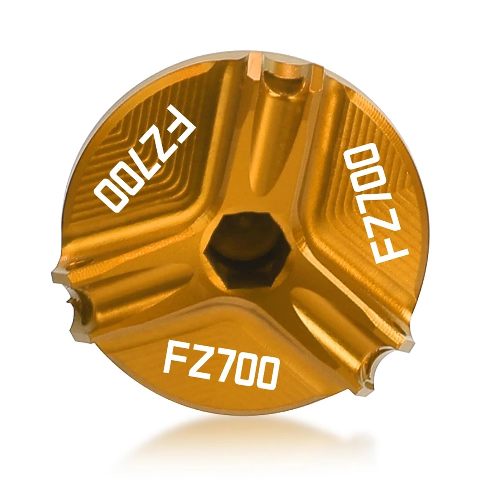 Adatto for Yamaha FZ700 Fz700 M28*3 Coperchio del filtro dell'olio motore in alluminio Vite del tappo del dado della coppa 1986 1987 1988 Accessori for moto Fz700(Golden FZ700)