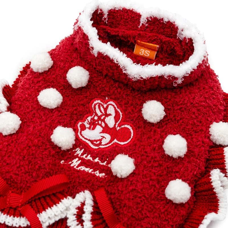 ペットパラダイス ディズニー ミニーマウス 犬 服 冬 トップス セーター リボン ニット 小型犬 ＳＳ 犬服 犬の服 ペット服 ド