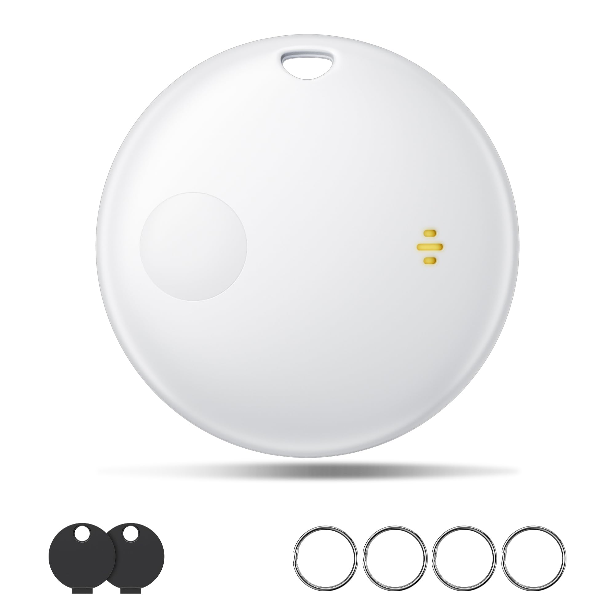KUKIHO Tracker Tag 4er-Pack Kompatibel mit Apple „Wo ist?“ (nur iOS) | IP67 Wasserdicht, 100dB Lautstärke, 12 Monate Austauschbare Batterie, Tracker für Schlüssel, Koffer, Taschen, Weiß 4Pcs