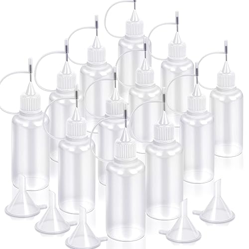 YGDZ Precision Tip Applicator Bottles, 12 Pcs 1oz Needle Fine