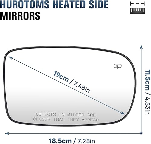 Miniatura 2 de Espejo lateral del pasajero para Chrysler 200 2011-2017  Chrysler 300 2012-2021  Dodge Charger 2011-2021 - Retrovisores calefactables de repuesto