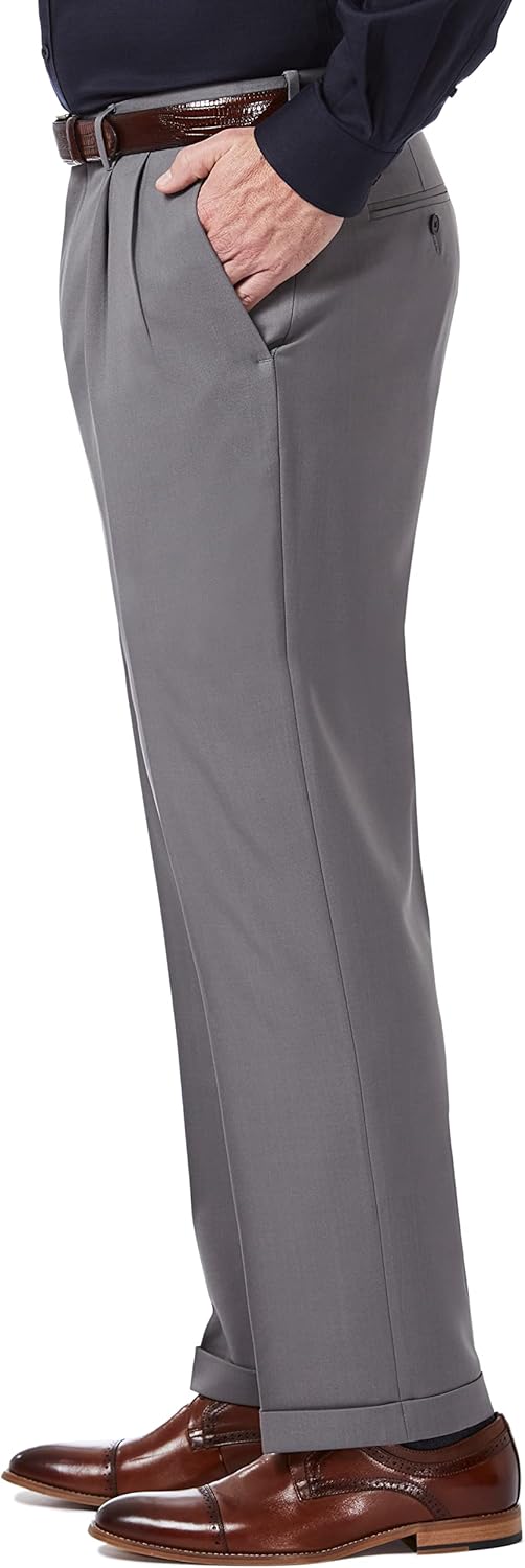 Haggar Men's Premium Comfort Classic Fit Pleat Front Pant Reg. and Big & Tall Sizes - Image 3