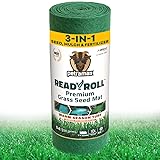 Petramax ReadyRoll Biodegradable Bermuda Grass Seed Mat for Southern Lawn 54 Sq ft. 3-in-1 Grass Seed Rolls w/Mulch & Fertilizer - Perennial Rye, Tall Fescue Blend - Heat Tolerant Lawn Repair Patch