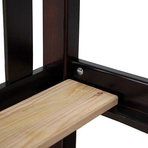 Miniatura 47 de Max & Lily - Litera de tamaño individual sobre matrimonial con escalera, base de cama de madera maciza para niños, barandillas de seguridad de 14