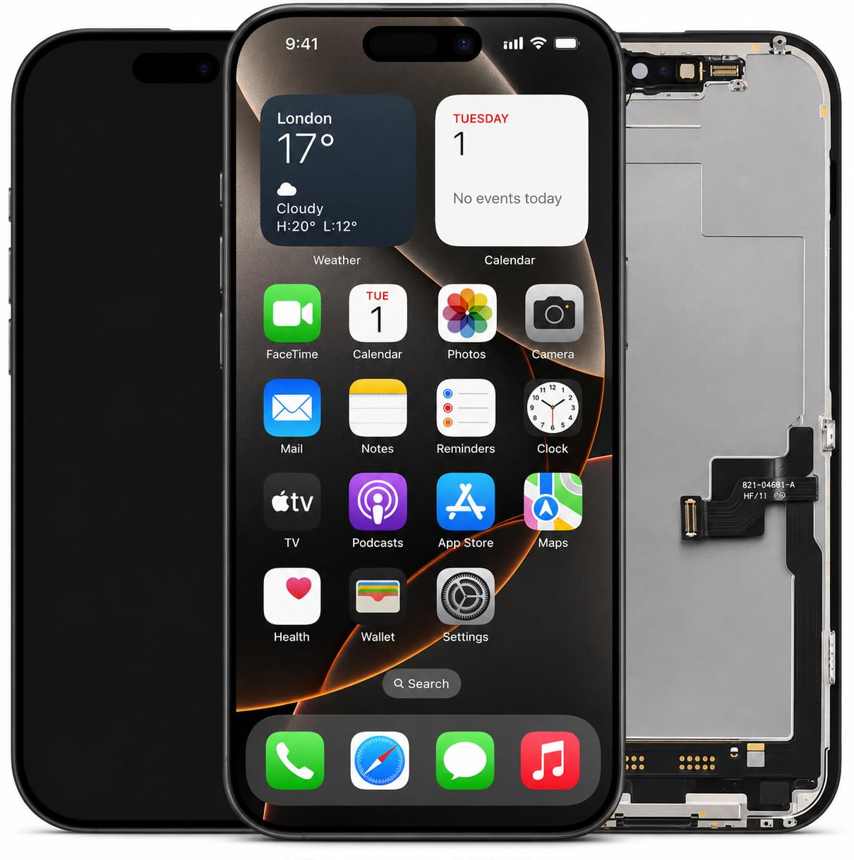 Remplacement écran tactile iPhone 17 avec dalle OLED premium 6,1"