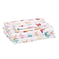 Vista 54 de Yaxa Basics: juego de sábanas para niños de microfibra suave y ligera, fácil de lavar, 3 piezas, tamaño Twin, Aqua brillante, diseño sólido