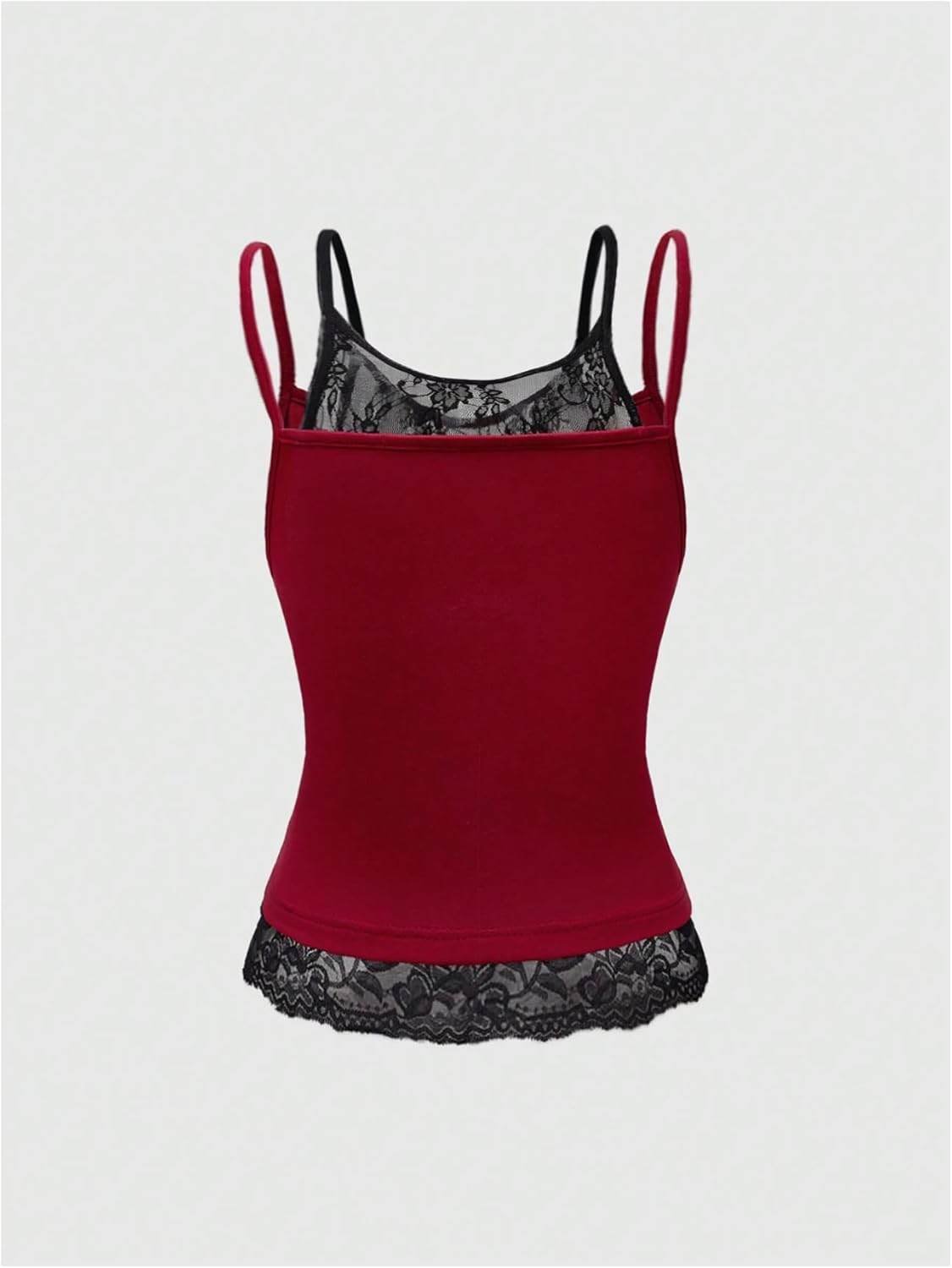 SOLY HUX Women's Y2k Gothic Graphic Cami Top Lace Trim Spaghetti Strap Camisole Crop Tops - Image 3