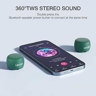 LEICEX Portable Bluetooth Speakers, Mini Cute Small Pillow Wireless Speakers with Bluetooth 5.0 Perfect for Travel Outdoor Sound (Green)