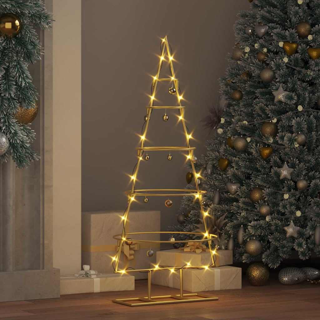 Decorazione per albero di Natale in metallo con supporto in acciaio per una moderna decorazione natalizia fai da te, in metallo nero, 90 cm