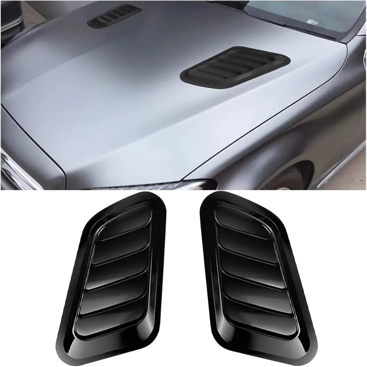 Car Front Engine Hood Bonnet Vents Hood Air Outlet Compatible with MINI Hatch Countryman Cooper S R50 R53 R55 R56 R57 R58 R59 F55(Carbon Look)