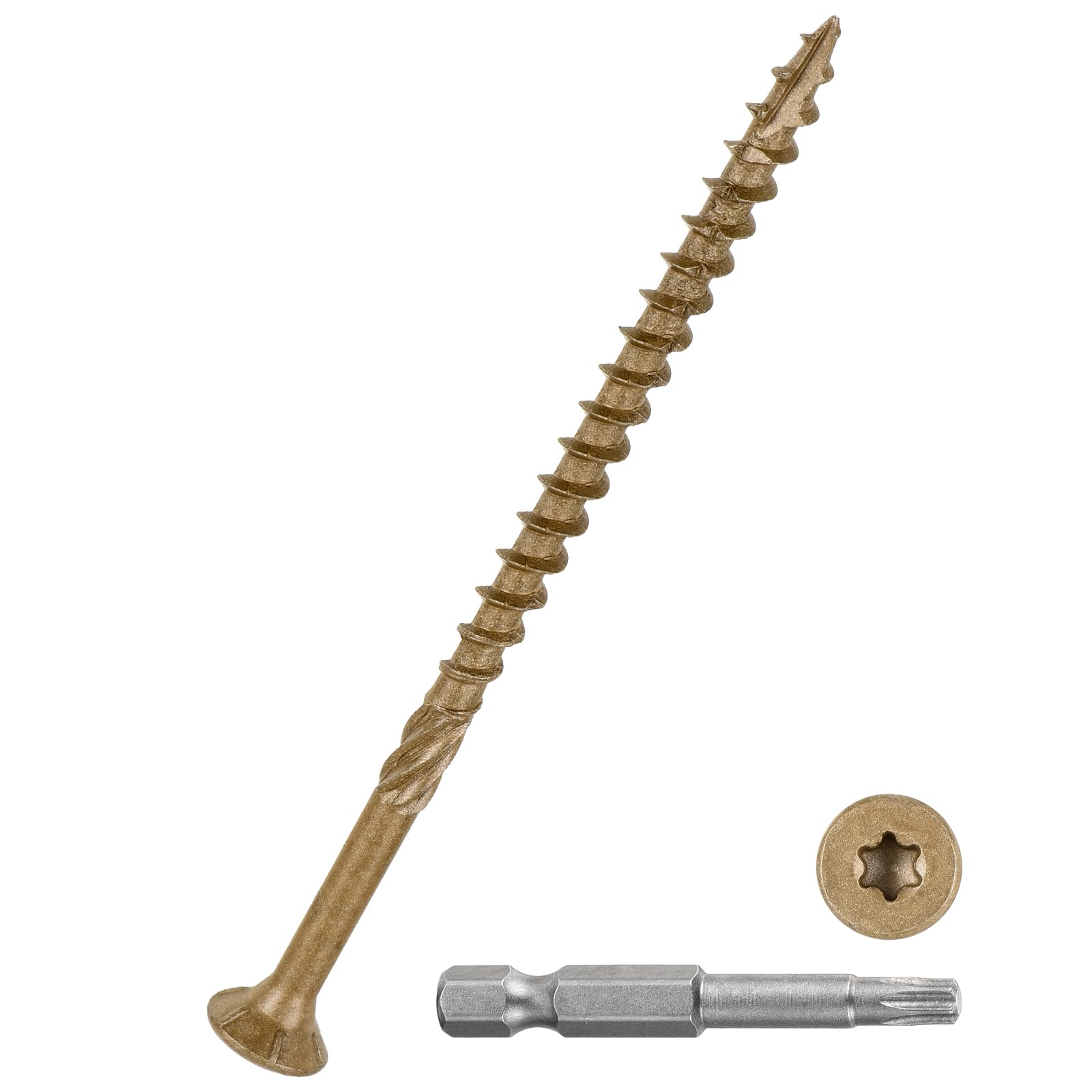 DTGN #10x3-1/2" Deck Screws, 60Pack, Good for Decks Fences, Frames, Outdoor Furniture