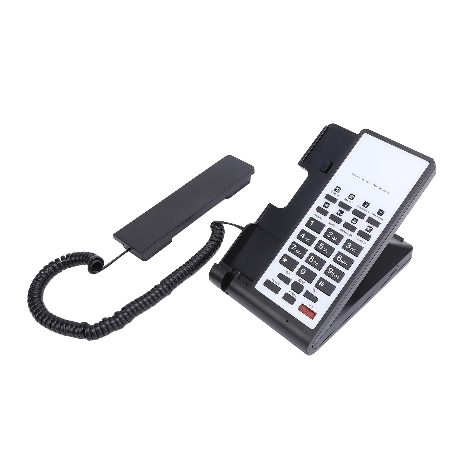 Telefono Fisso con Filo Controllo Volume Voce Chiara Chiamate in Vivavoce per Casa Hotel Banca Ufficio Bianco 1 Set
