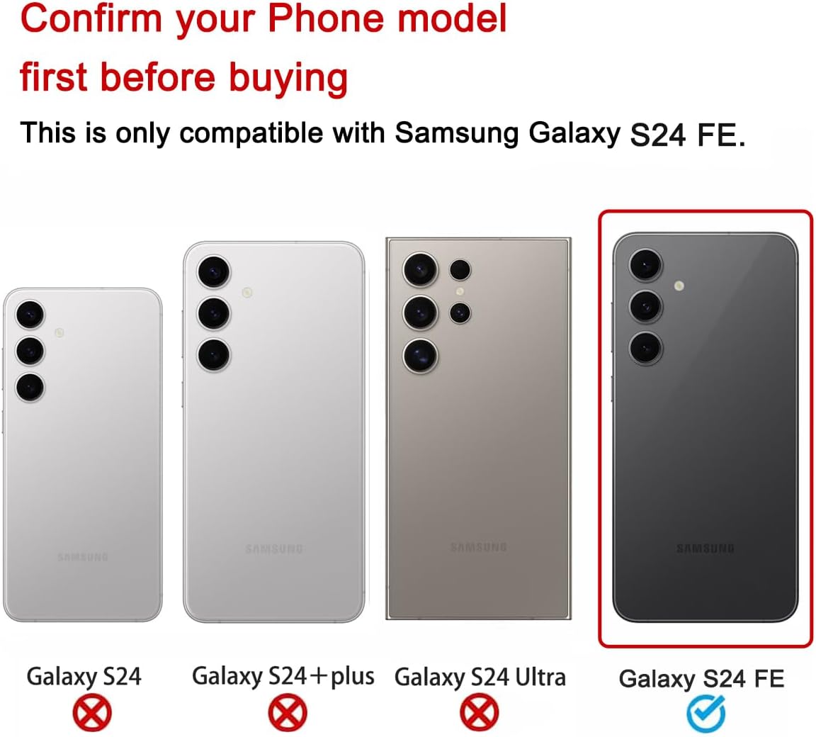 Rear Back Glass Replacement for Samsung Galaxy S24 FE 6.7 Inches with Reparing Toolkit and Manual (Graphite)