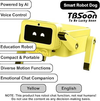 Mini Smart Robot Dog, AI Companion Emotional Robot, Interactive Dog Toy, Emo Desk/Pocket Pet, Voice Control, Vast Knowledge Base, Office Companion Pet, Education Robot, best gift for girls boys