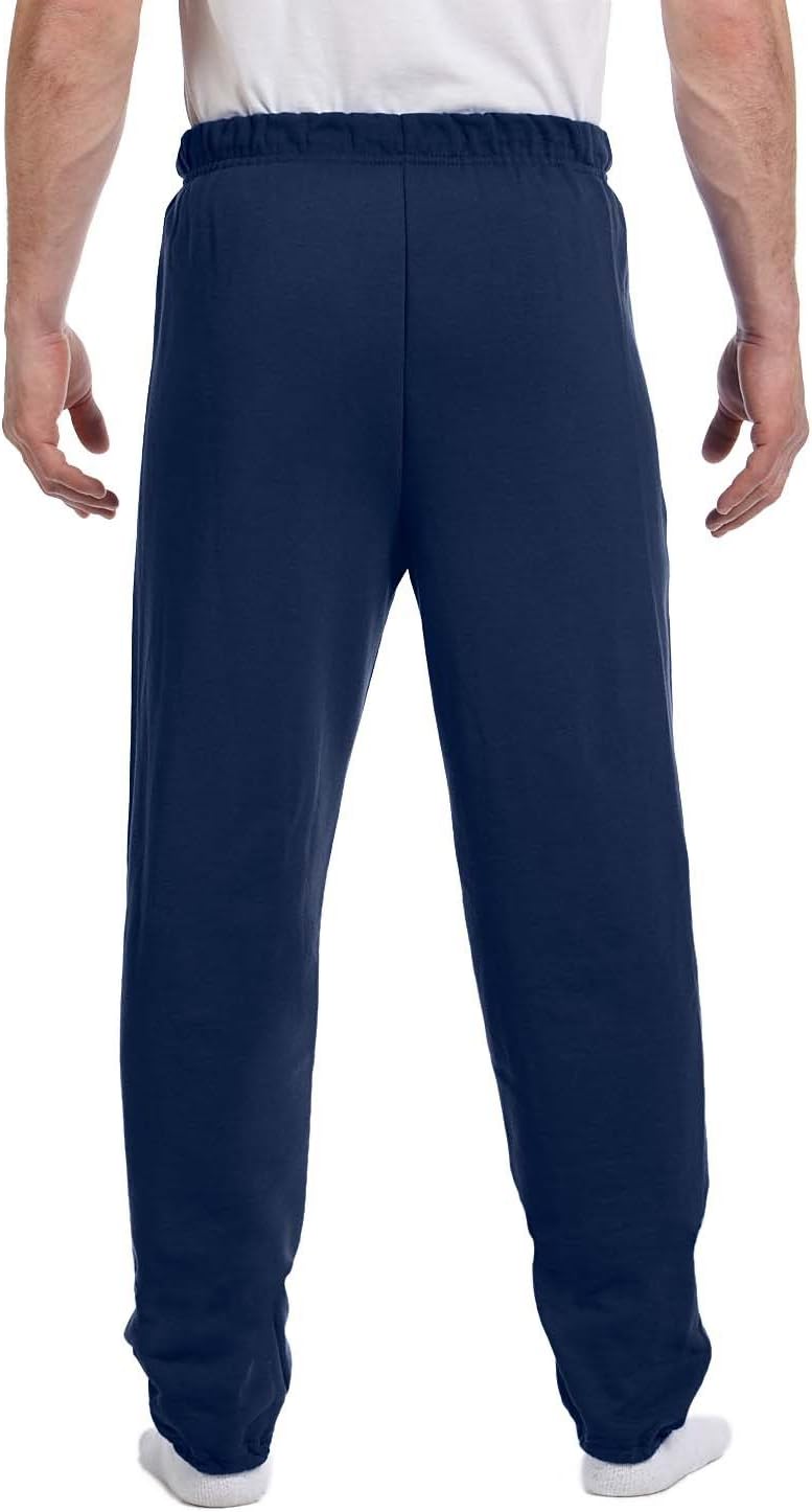 Jerzees mens 8 oz. 50/50 NuBlend Fleece Sweatpants(973)-J NAVY-M - Image 2