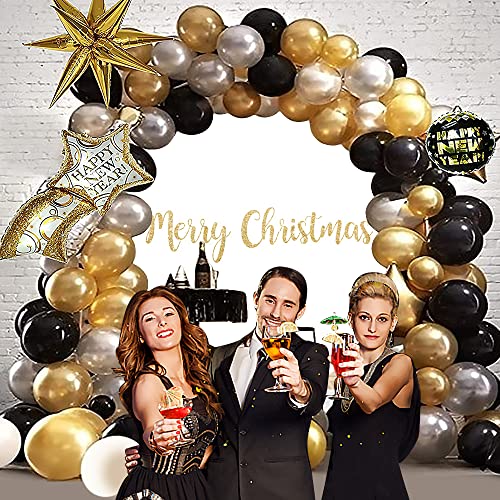 SDOTPMT Diameter 6.5ft Merry Christmas White Solid Color Round Backdrop Cover Winter Holiday New Year Eve Photography Background for Family Xmas Party Indoor Outdoor Party Supplies - Image 2