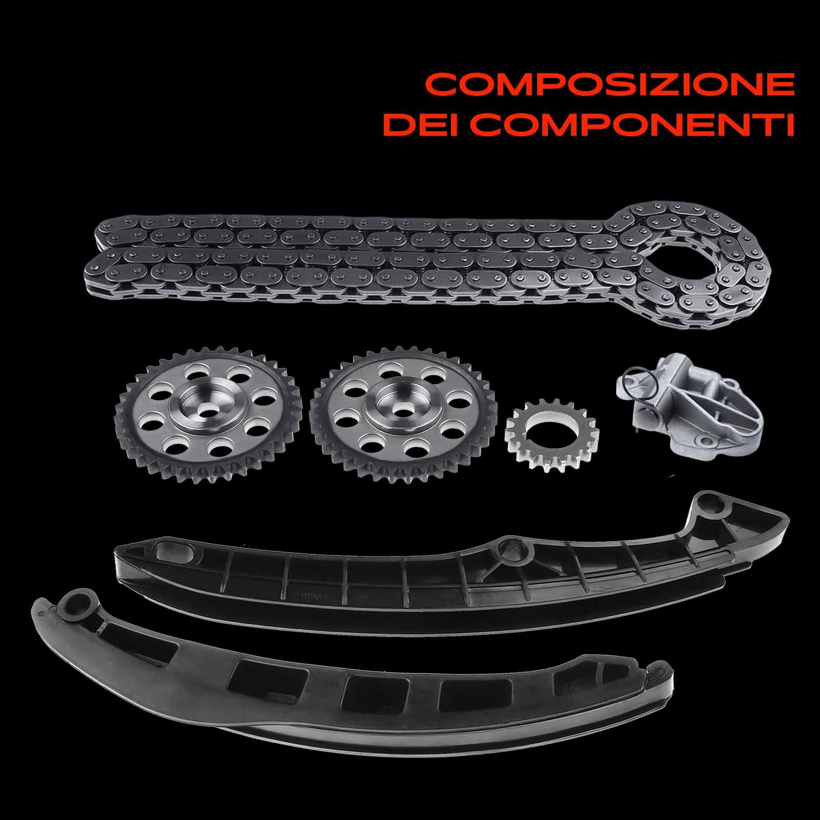 Frankberg Kit catena di distribuzione 03C109158A | Compatibile con: Ibiza IV Sportcoupé 6J1 6P5, Polo 6C1 6R1, R.o.o.m.s.t.e.r 5J7, Fabia II 542, Cordoba 6L2