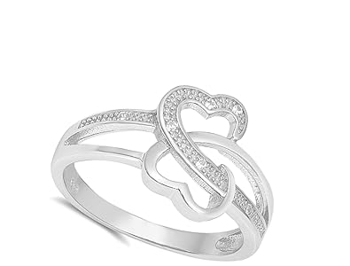 Amazon.com: Open Infinity Love Heart White CZ Ring New .925