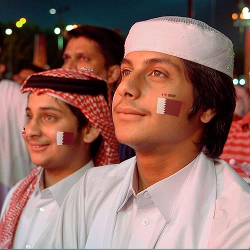 Miniatura 2 de Adhesivo de tatuaje de bandera nacional, kit de tatuaje falso temporal actualizado para niños y adultos, Copa del Mundo de Fútbol, desfile de