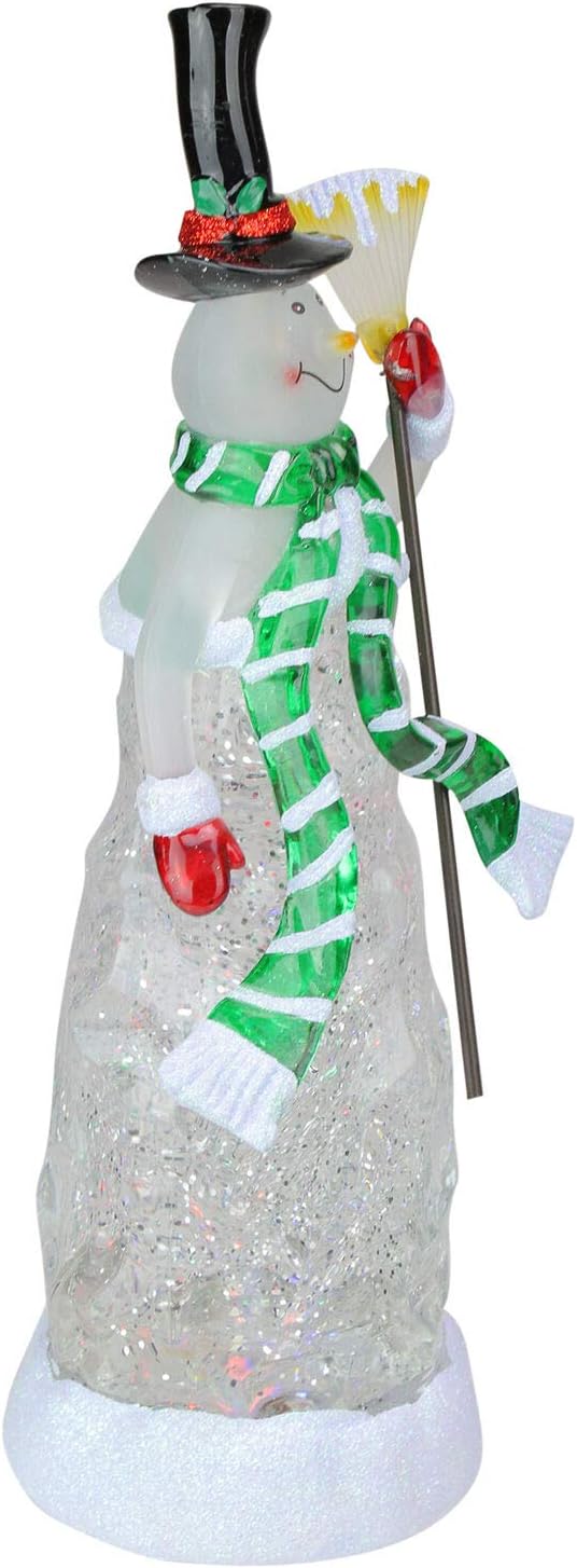 11.5" LED Lighted Color Changing Snowman Christmas Glitterdome | RA Warehouse