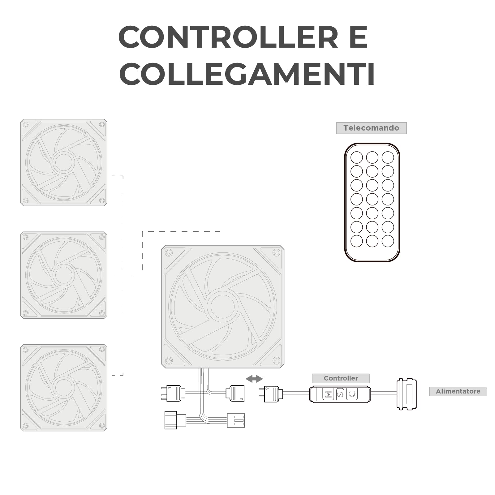 Noua Smash SK100, obudowa PC do gier ARGB Mid-Tower E-ATX, 4 wentylatory PWM ARGB 120 mm, obsługuje grzejniki 360 mm, panel przedni i panel boczny ze szkła hartowanego