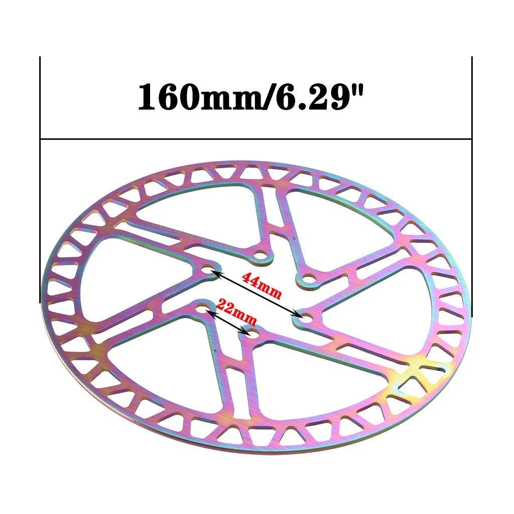 Freno a Disco Bici Rotore MTB 160 mm con bulloni, rotore flottante 2 Pezzi per Coda Morbida XC, Bici elettriche, MTB, Bicicletta Pieghevole