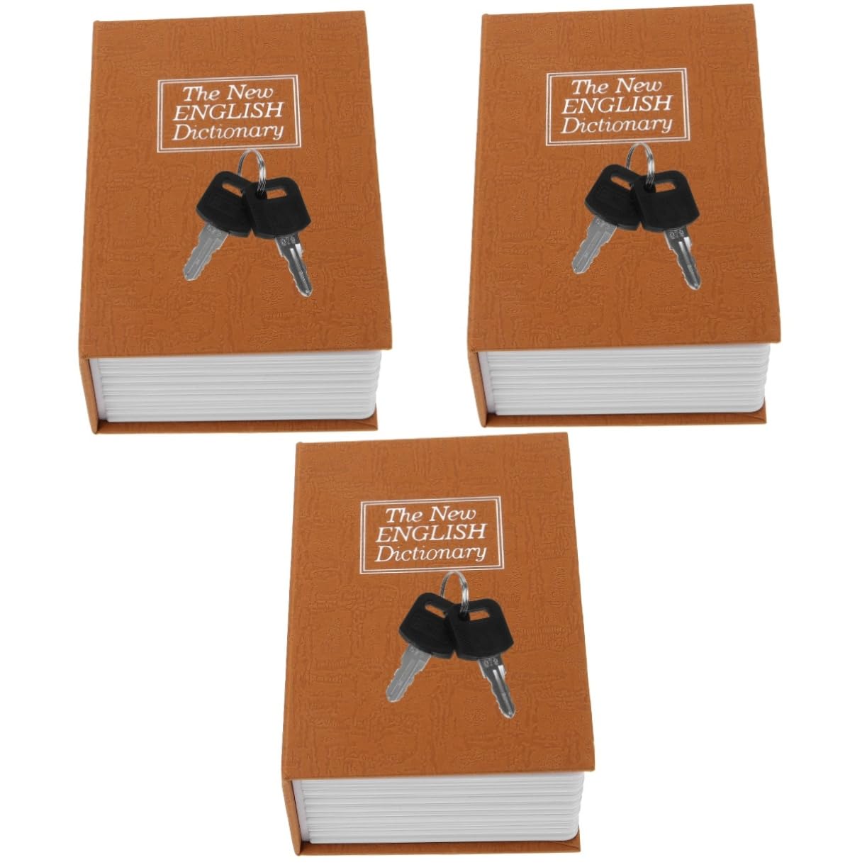 OSALADI 3piezas Caja De Ahorro Forma De Libro Con Cerradura Alcancía Creativa Para Monedas y Billetes Caja Fuerte Decorativa Para Habitaciones y Estudios