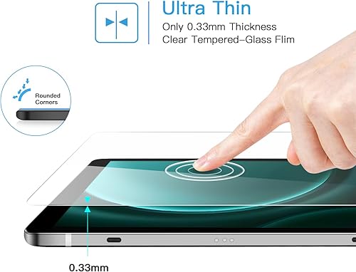 Miniatura 2 de ZtotopCases Paquete de 2 protectores de pantalla para Samsung Galaxy Tab S9 FE 5G de 10.9 pulgadas y Tab S9S8S7 de 11 pulgadas, fácil
