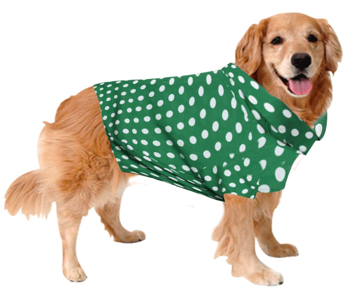 Sage Square Crazy Printed Dog Shirt, Trending Dog Shirt, Ultra Soft & Light Weight, Comfortable & Breathable Dog Apparel, Trendy Outfit (XLarge - 24 inch) (Polka Green) (B0BMGLYGHC) Amazon Price History, Amazon Price Tracker