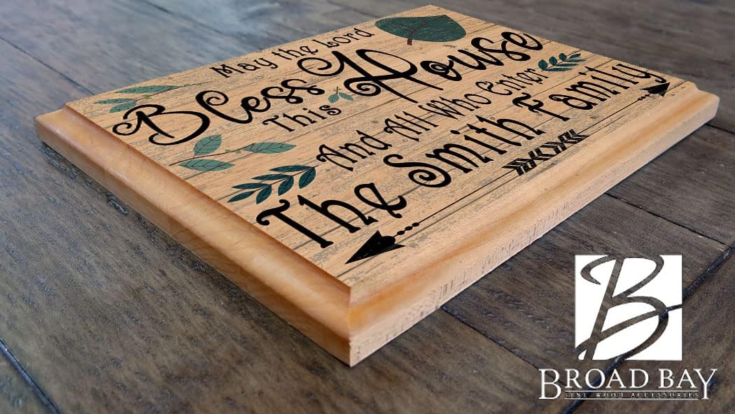 May The Lord Bless This House And All Who Enter Custom Family Name Sign Home Decor PERSONALIZED Houswarming Wedding Wall Art