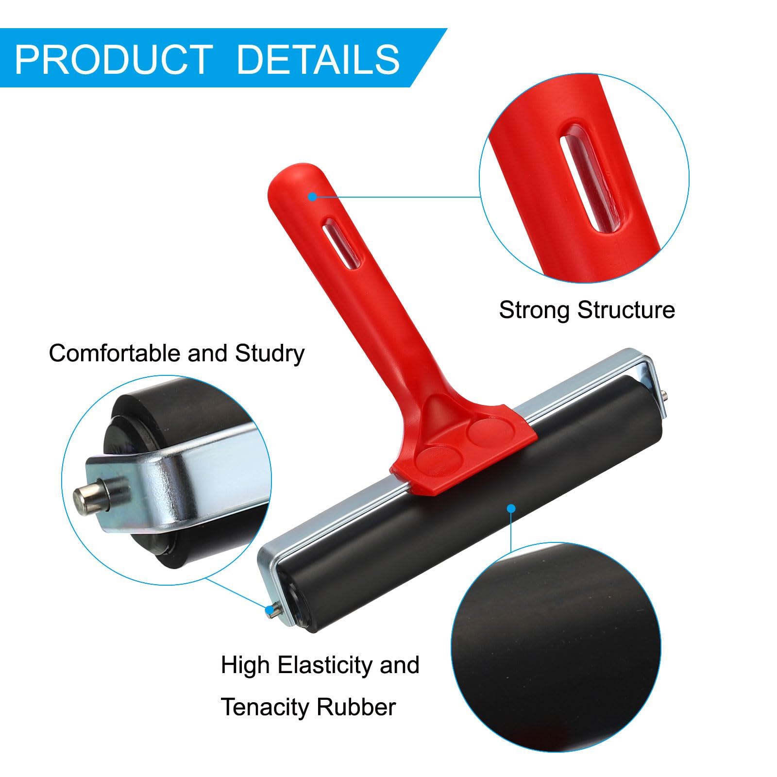 PATIKIL 6 Inch Rubber Roller Brayer - Image 4