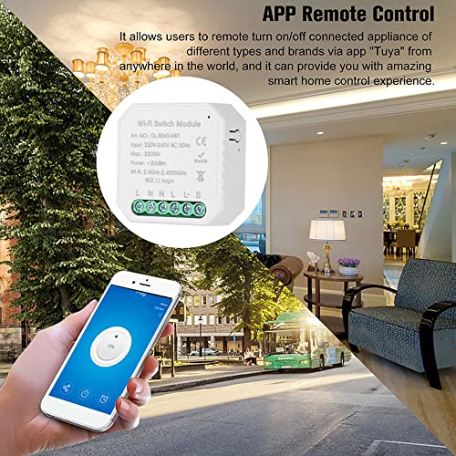 Homesen Interruptor inteligente Tuya MINI DIY One Way Interruptor Inteligente Corpo Pequeno APP Cont