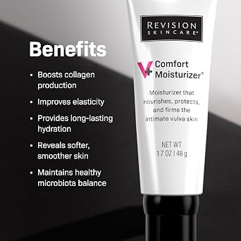 Revision Skincare V+ Comfort MoisturizerTM, Intimate Area Moisturizer, Vulva Cream for Dryness, Hormone Free, Fragrance Free, 1.7 oz