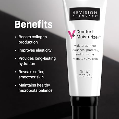 Revision Skincare V+ Comfort MoisturizerTM, Intimate Area Moisturizer, Vulva Cream for Dryness, Hormone Free, Fragrance Free, 1.7 oz