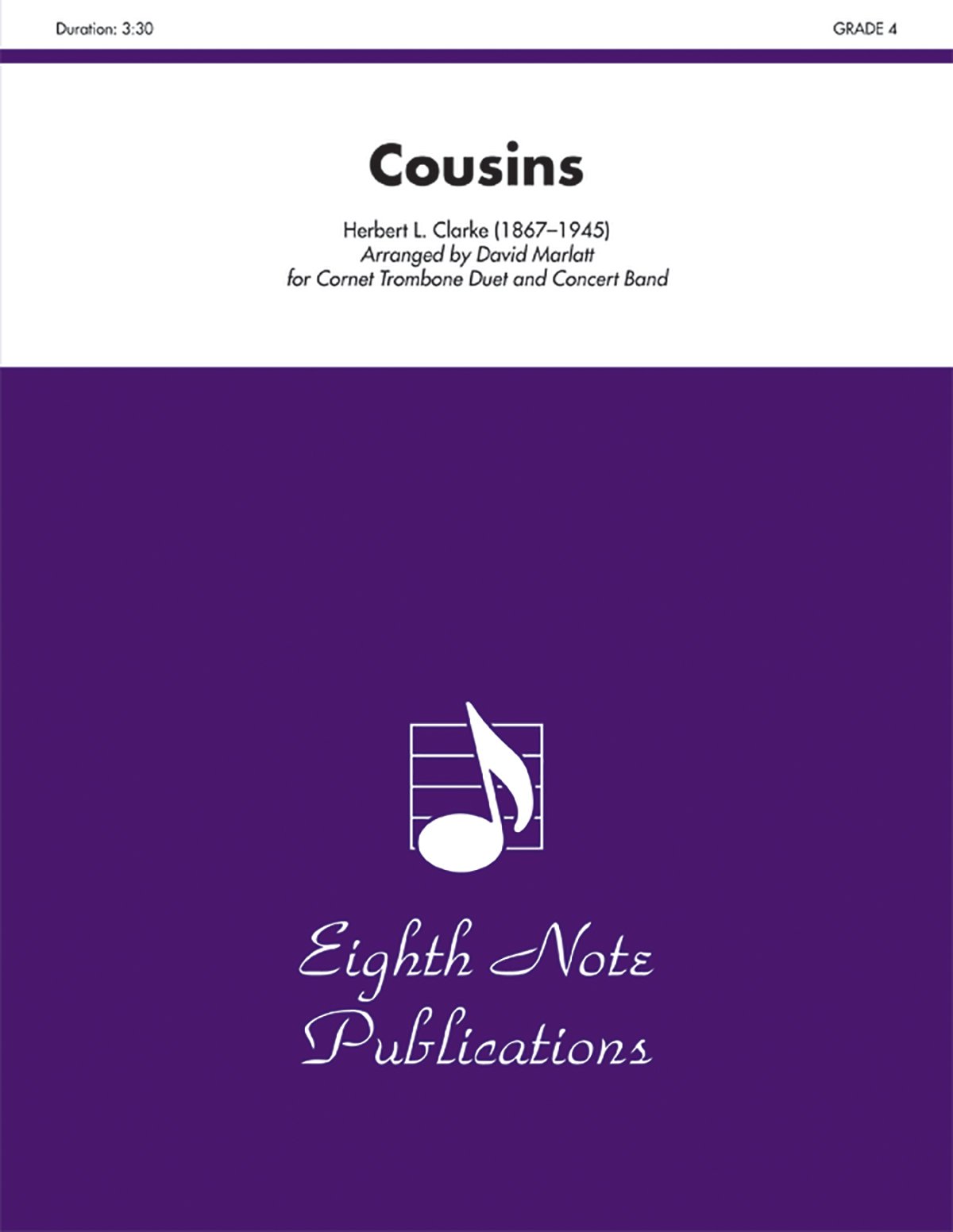 Cousins Conductor Score Parts Duet Cornet Trombone Concert Band Sheet Music
