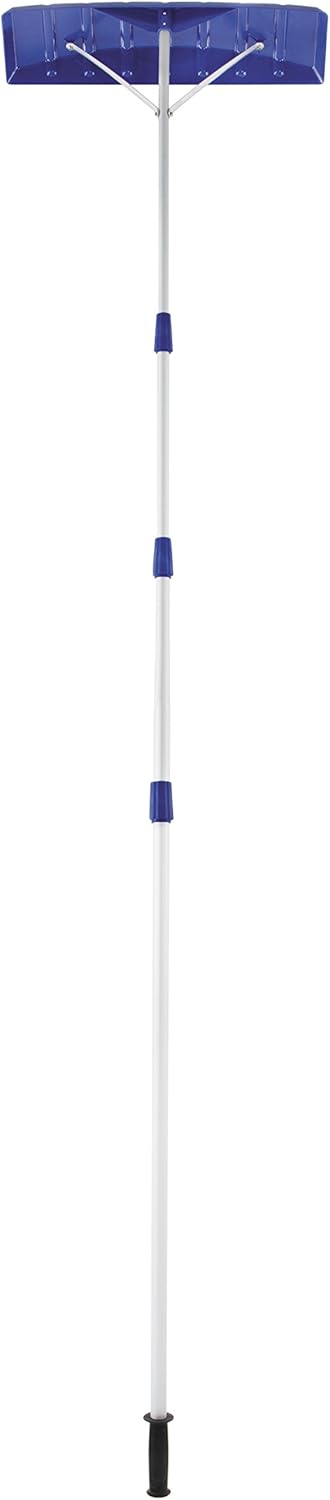 review IUHJNWE Telescoping Snow Shovel Roof Rake, 21-Foot Extension, Poly Blade