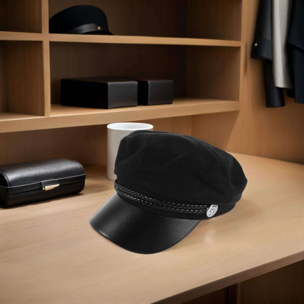 Garneck Women Newsboy Hats Black Classic Vintage Newsboy Cap Vintage Women Men Cap for Casual Party Dress - Image 3