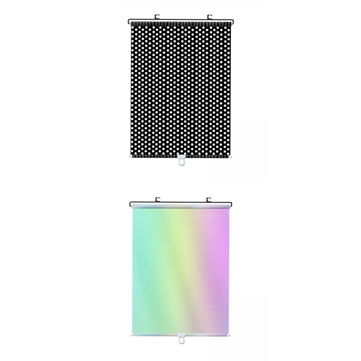 Enakshi® 2x Sun Shade Curtain Privacy Drape 58x125cm Black Dots and 58x125cm Argent|Home & Garden | Window Treatments & Hardware | Curtains Drapes & Valances-image-12