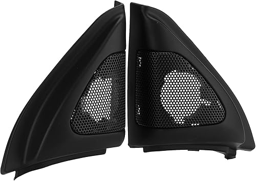 Miniatura 6 de Fydun 1 par de cubierta de altavoz de la puerta del coche de audio tweeter ajuste negro altavoz decoración reemplazo para 2003-2006