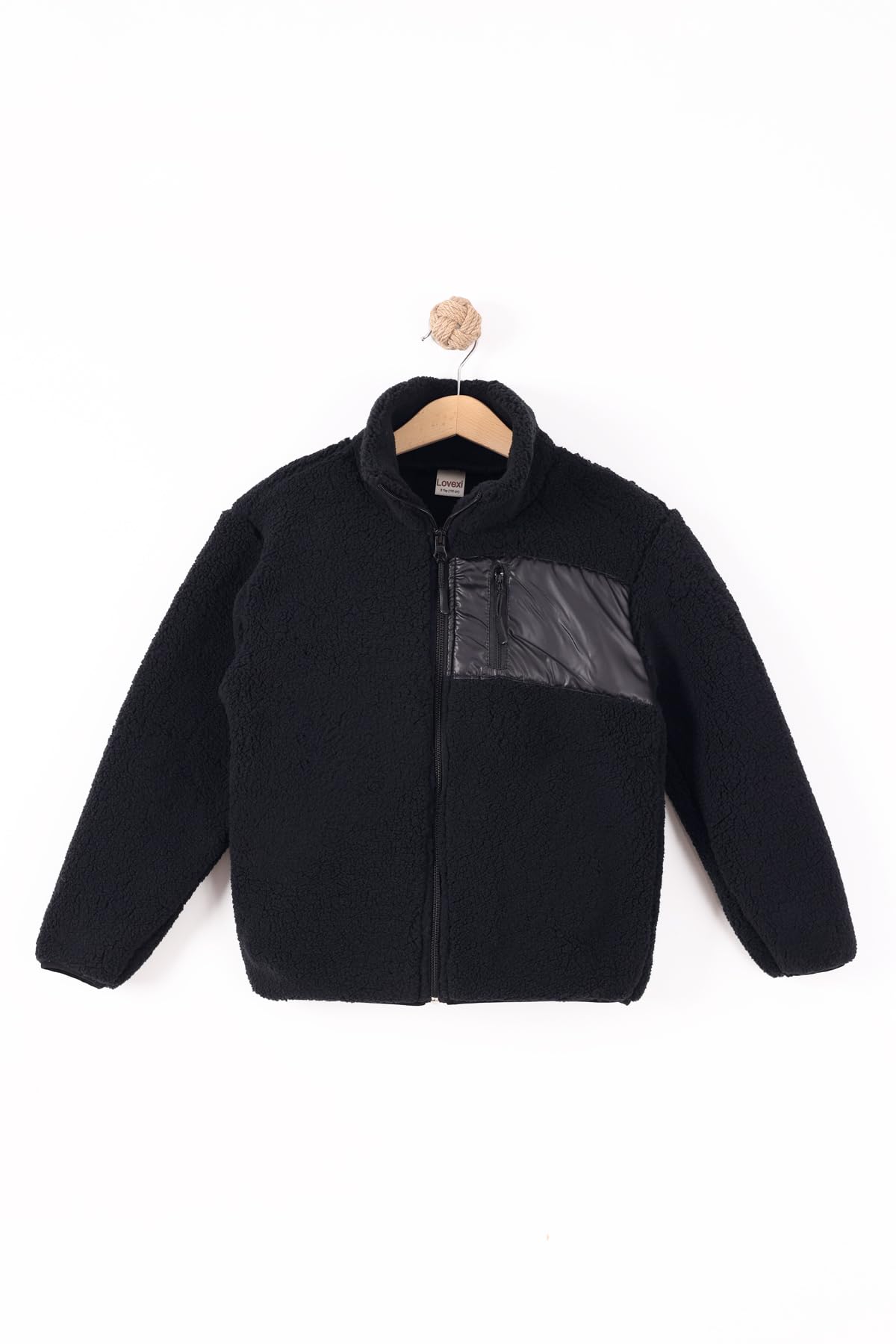 Monox Çocuk Lastik Manşetli Fermuarlı Unisex Kuzu Wellsoft Peluş Ceket