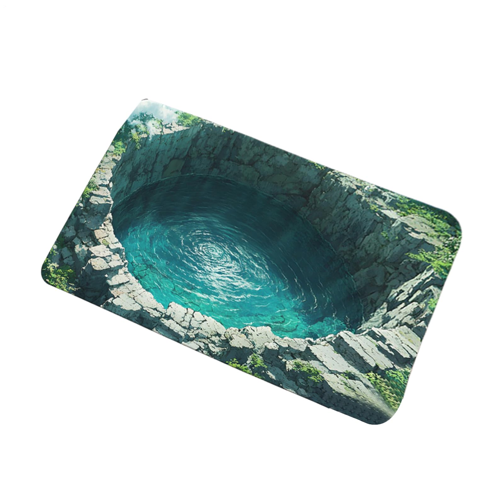 Tapis trou 3D moderne lavable pour entrée et salon