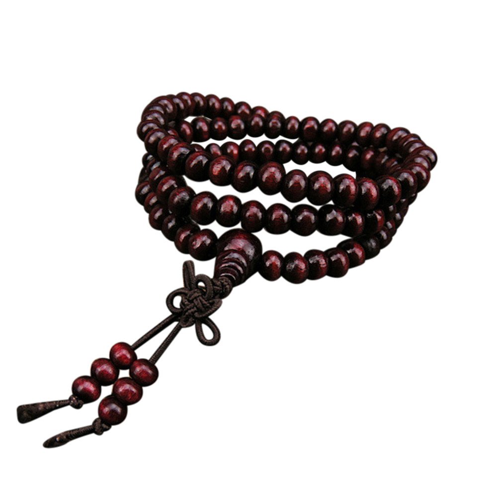 SOHNVWTGD Beads Natural Wooden Bead Sandalwood 6mm Jewelry Bracelet 108 Bracelets Earrings for Women