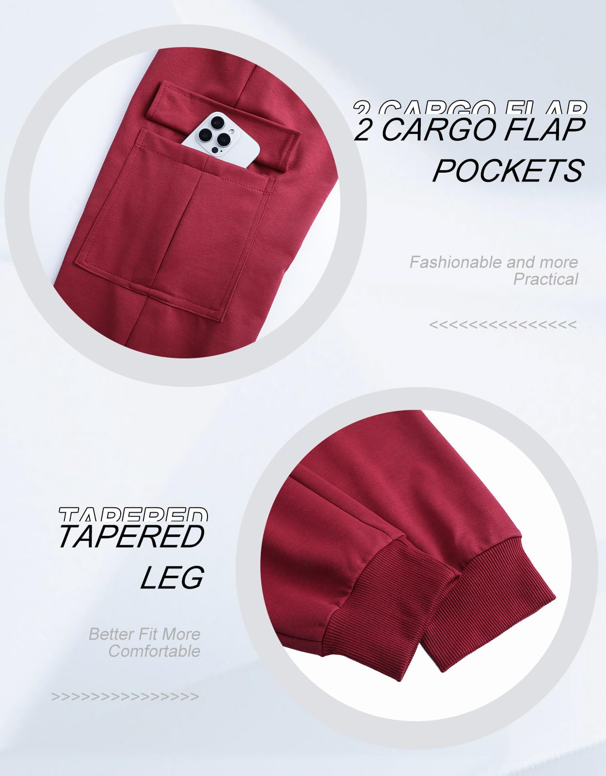 Suwangi Pantalon de Jogging pour Homme Survetement Jogger de Sport Léger Taille Élastique en Coton avec Poches
