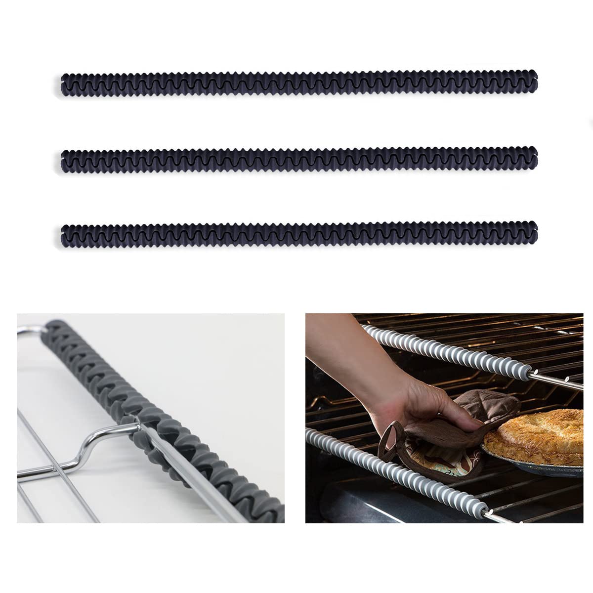 4 Copri-griglia In Silicone Anti-ustione Per Forno E Tostapane - Protezione Termica, Nero, Tagliabile - Foto 12