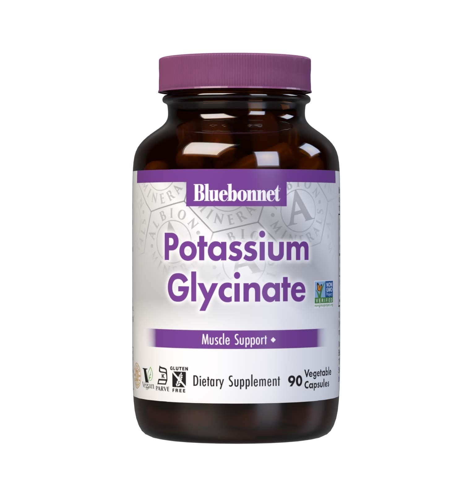 Albion Potassium Glycinate Vegetarian Capsules, 99 mg, 90 Count