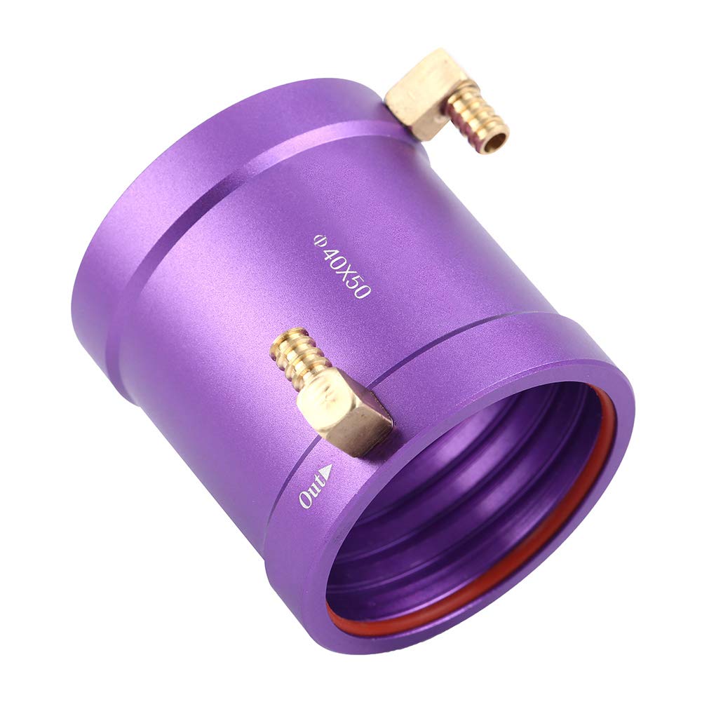 RC metalowa kurtka chłodząca wodę, 40 mm rozpraszanie ciepła woda chłodzenie M5 kurtka RC łódź chłodzona wodą adapter gwintowany zestaw akcesoriów do silnika łodzi 4074 4082 RC, fioletowa