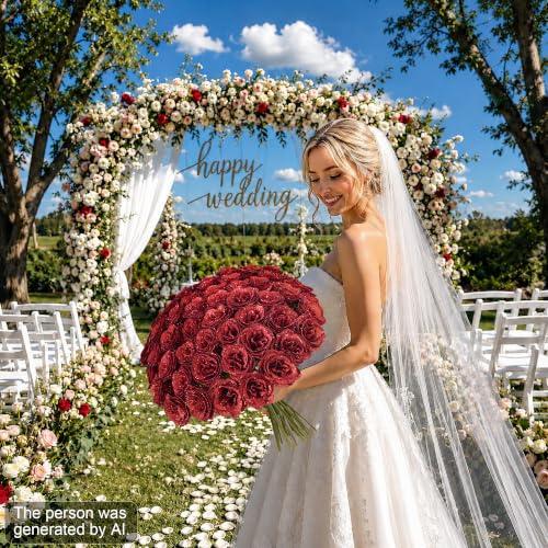 Image of 30 PCS Red Roses Artificial Flowers, Fake Glitter Roses with Stem Realistic Silk Roses for Wedding Bouquets Table Centerpieces Arrangements Baby Shower Home Decor Anniversary Birthday Gift for Her
