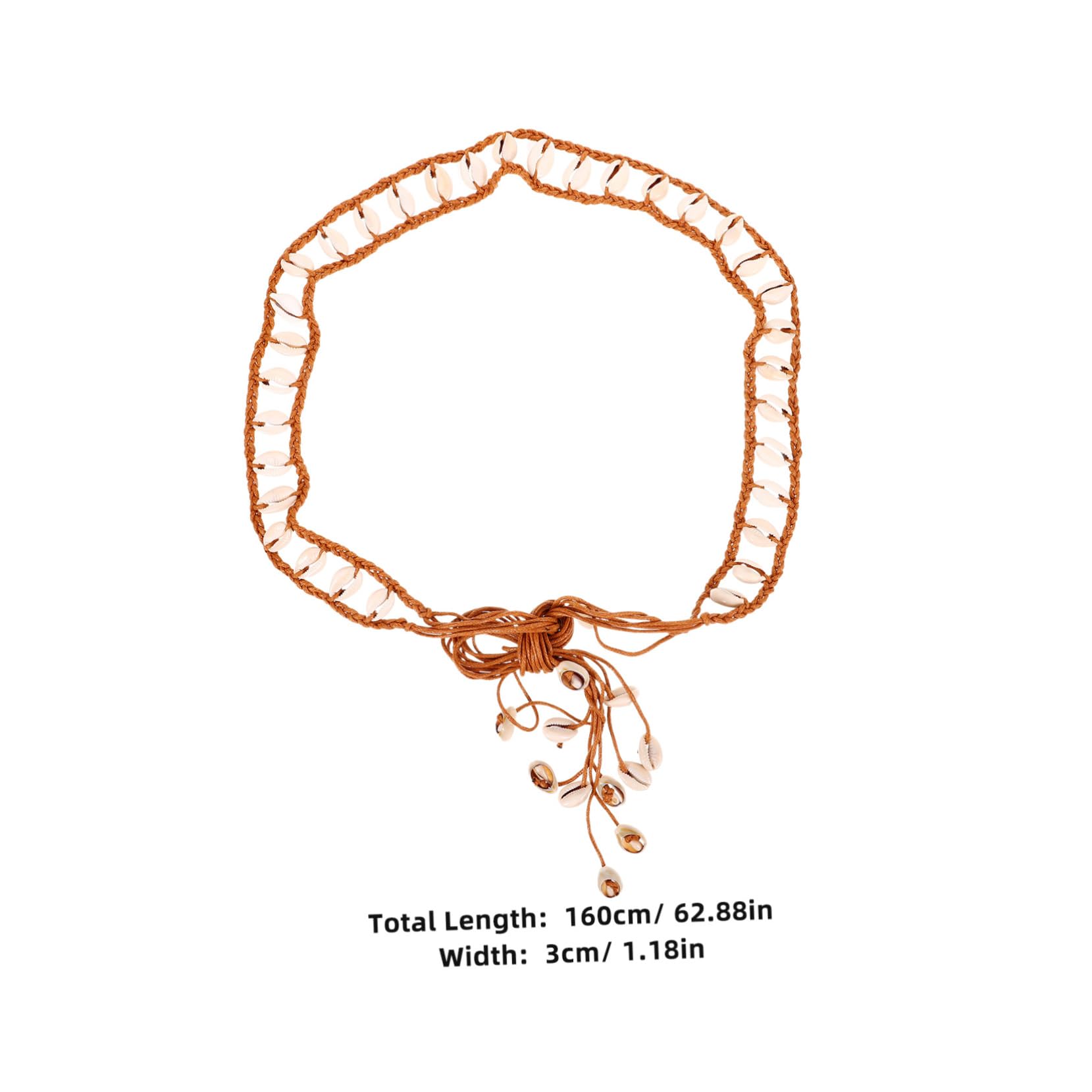 VALICLUD Cinturón Tejido De Concha Las Mujeres Traje Accesorio Cinturón De Cintura Para Niñas Bohemio Tejido o Para Vestido Cinturones Para Vestidos De Mujer Vestido