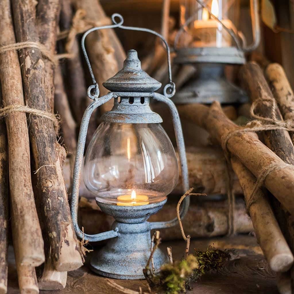 Lanterna Portacandele In Metallo Per Decorazione - Set 3 Pezzi (27, 39, 54 Cm) Per Natale, Matrimoni, Oro - Foto 7